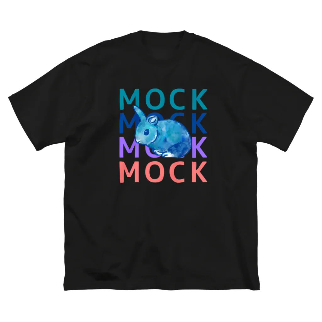 Mock’n Rollのアートなうさぎのモック Big T-Shirt