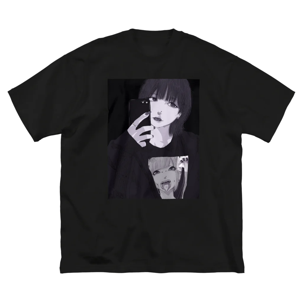 ぶんちくのおれの絵のTシャツ着た女の絵 Big T-Shirt