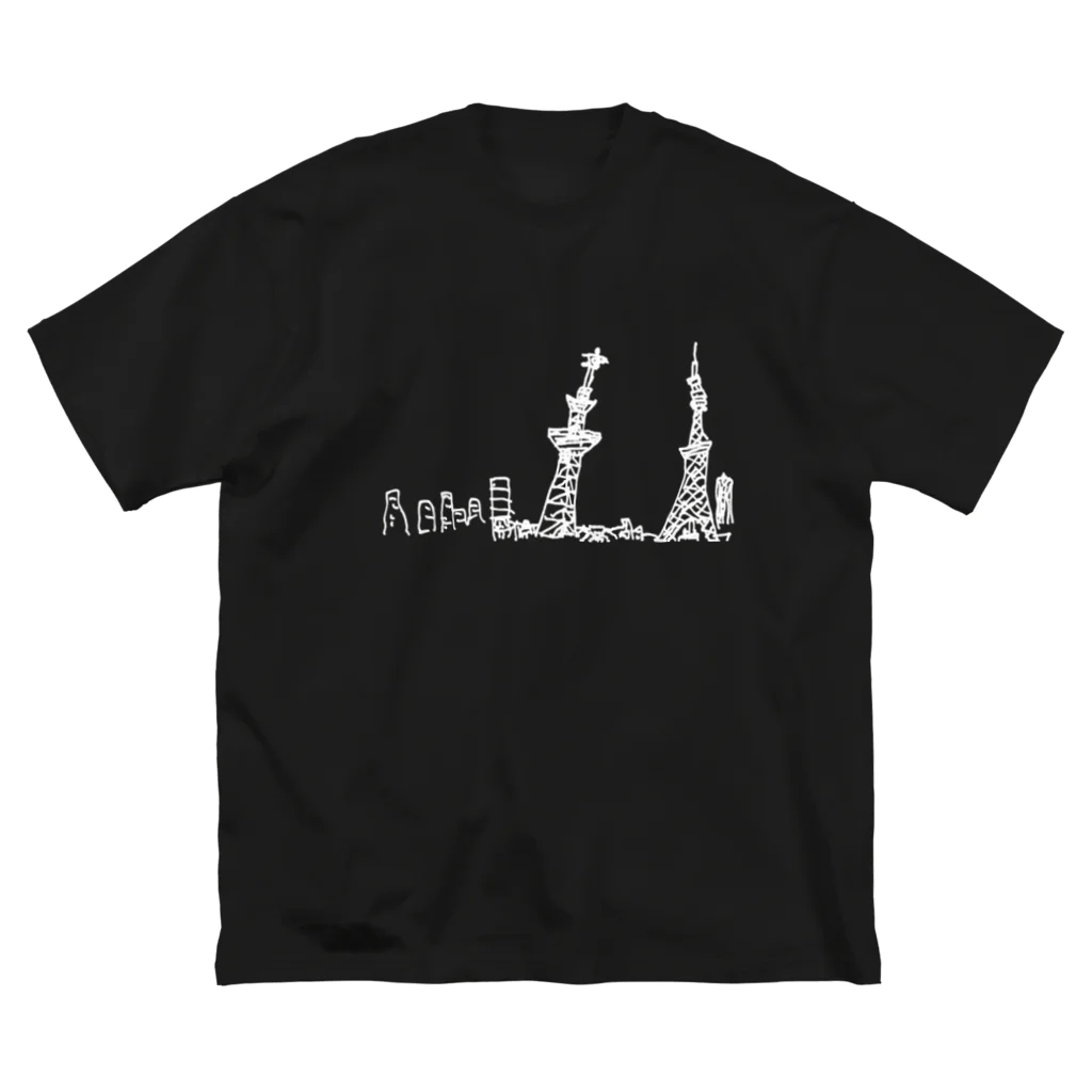 KyochiのTOKYO(白) ビッグシルエットTシャツ