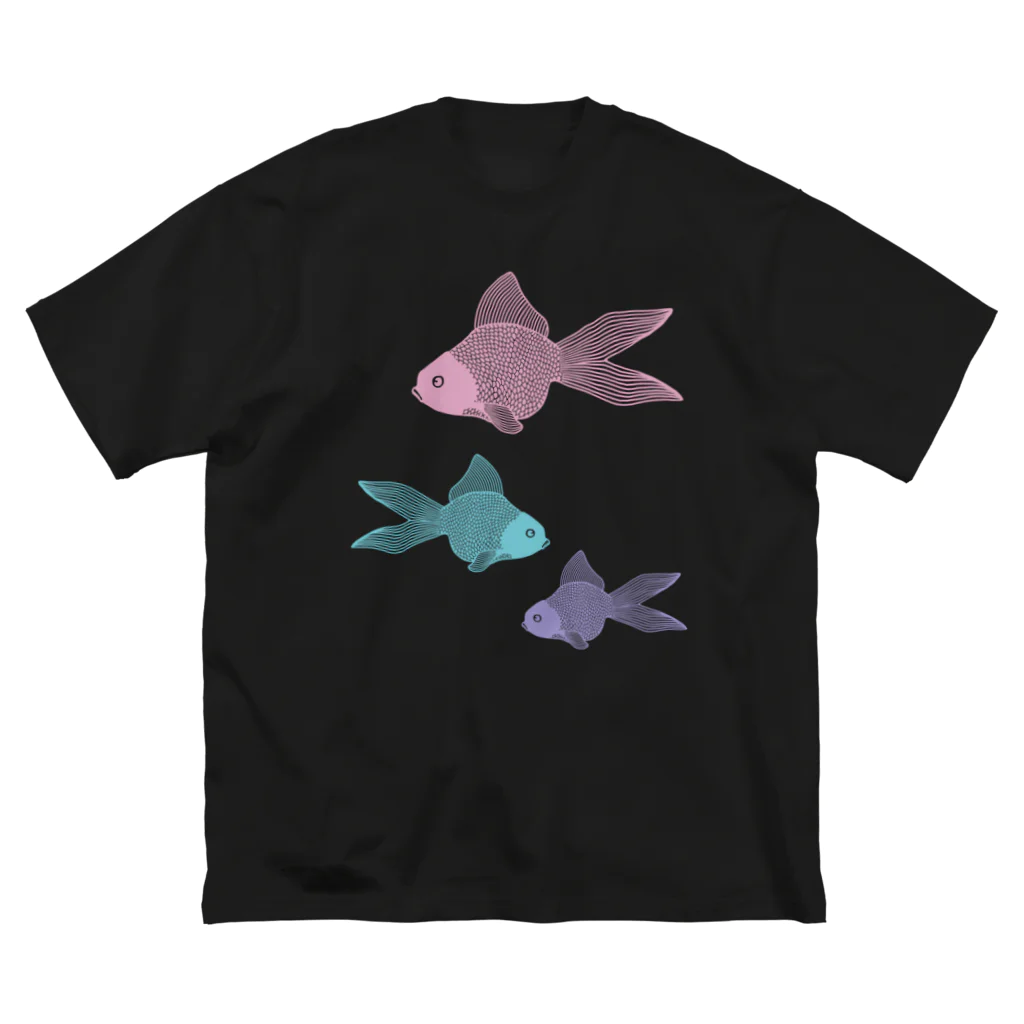 Alba spinaの金魚３匹 くすみパステル Big T-Shirt