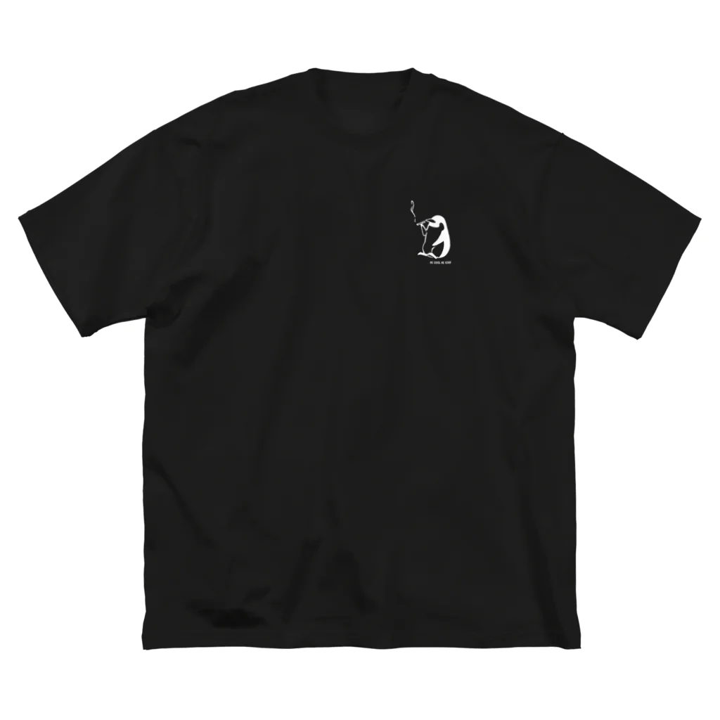 StarrySkyのいっぷくBLACKペンギン ビッグシルエットTシャツ