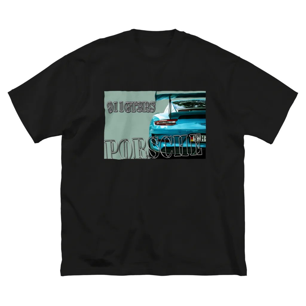 PALA's SHOP　cool、シュール、古風、和風、のPORSCHE　911GT3RS ビッグシルエットTシャツ