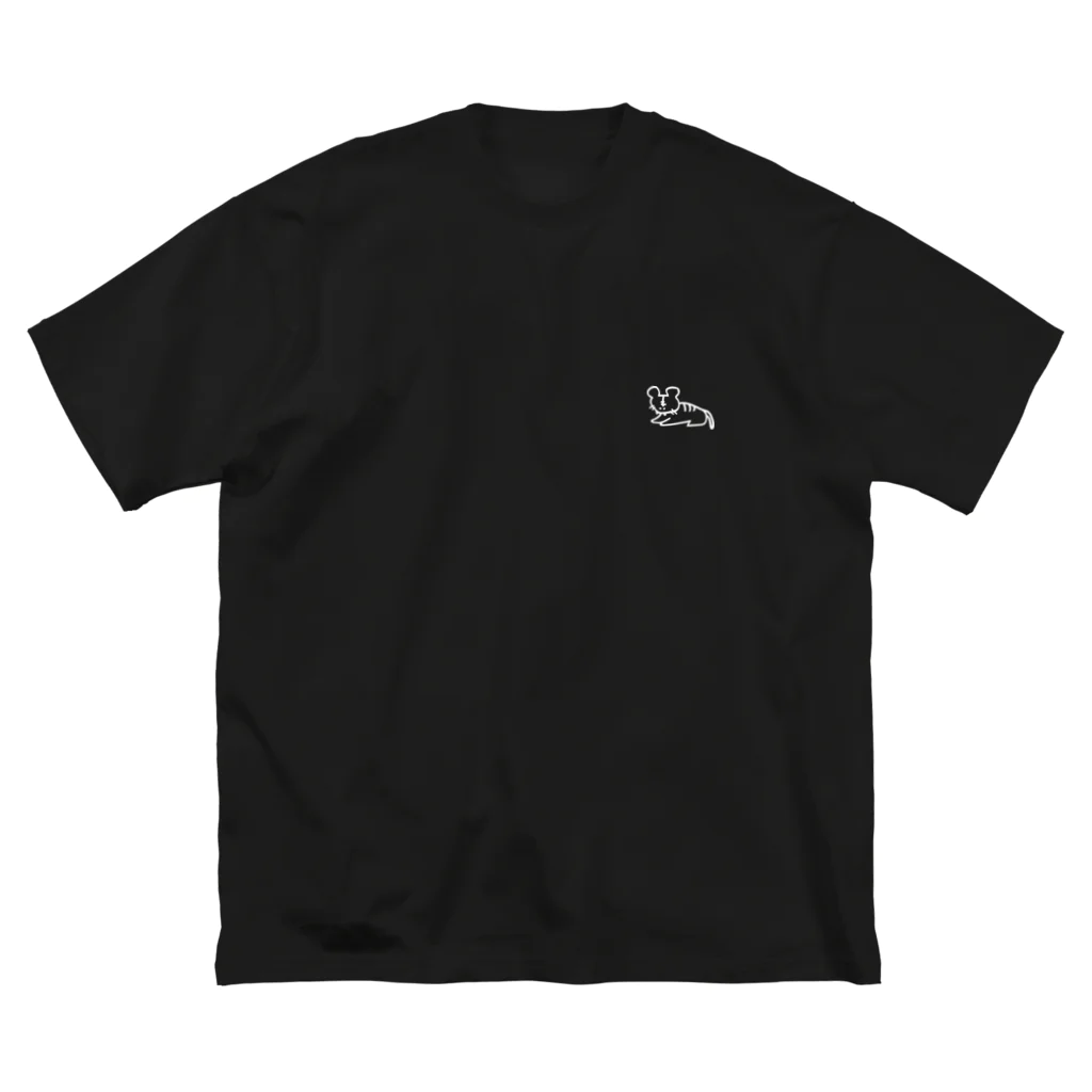 kozukuzukzのとら（ひかえめホワイトタイガー） ビッグシルエットTシャツ