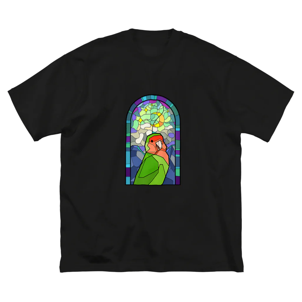 アルバトロスデザインの聖パロット教会・コザクラ ビッグシルエットTシャツ
