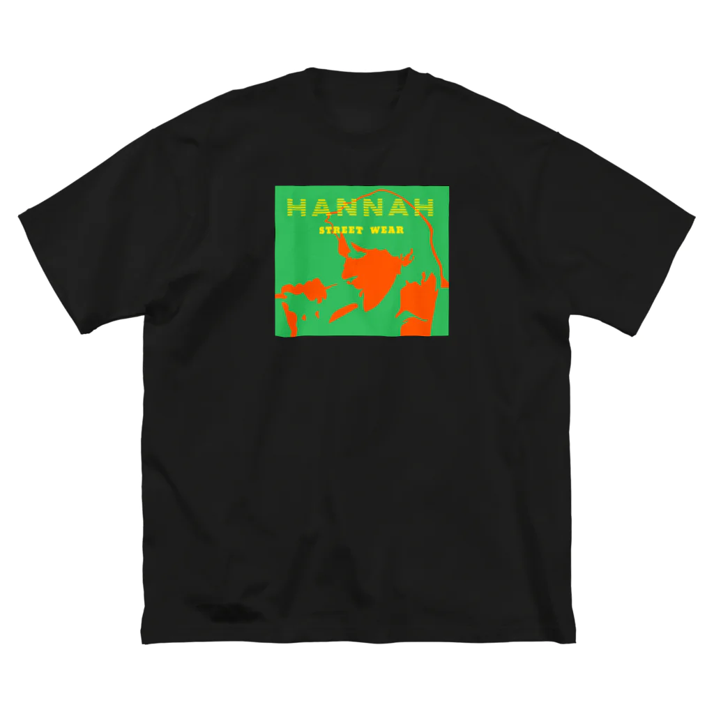 HANNAH street wear ハンナ　ストリートウェア(カバ店長)のHANNAH  street wear "ROCK！“ ビッグシルエットTシャツ