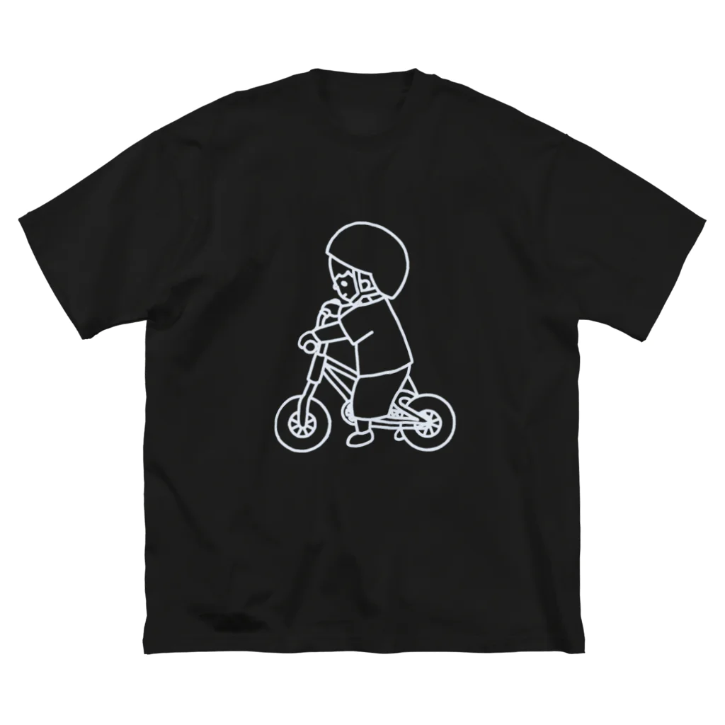 しいな　ゆうこのキックバイク練習中 ビッグシルエットTシャツ