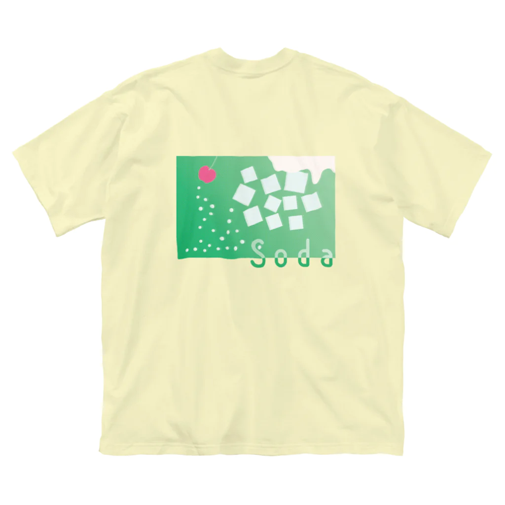 and pudding storeのうさぎのクリームソーダ ビッグシルエットTシャツ