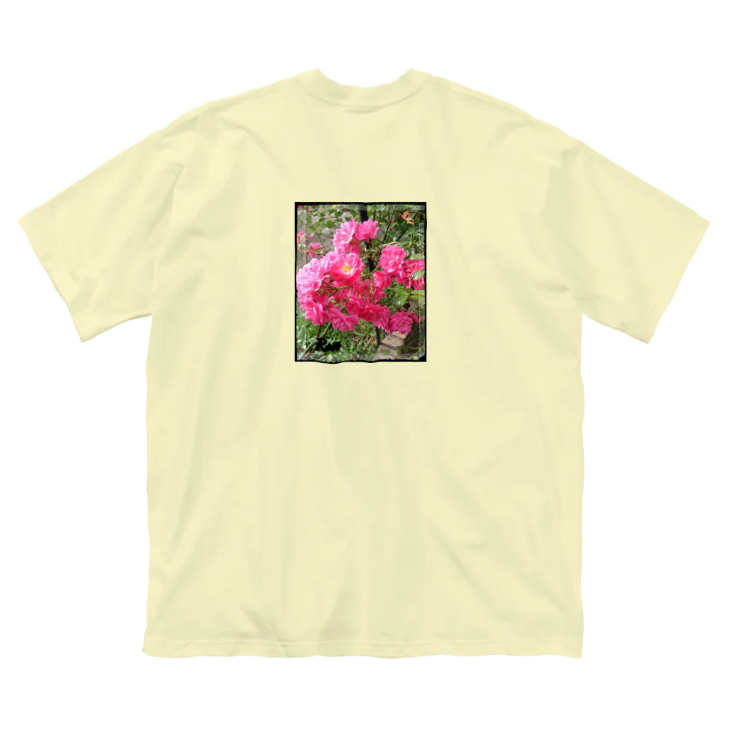 水彩屋の生Rose🌹 ビッグシルエットTシャツ