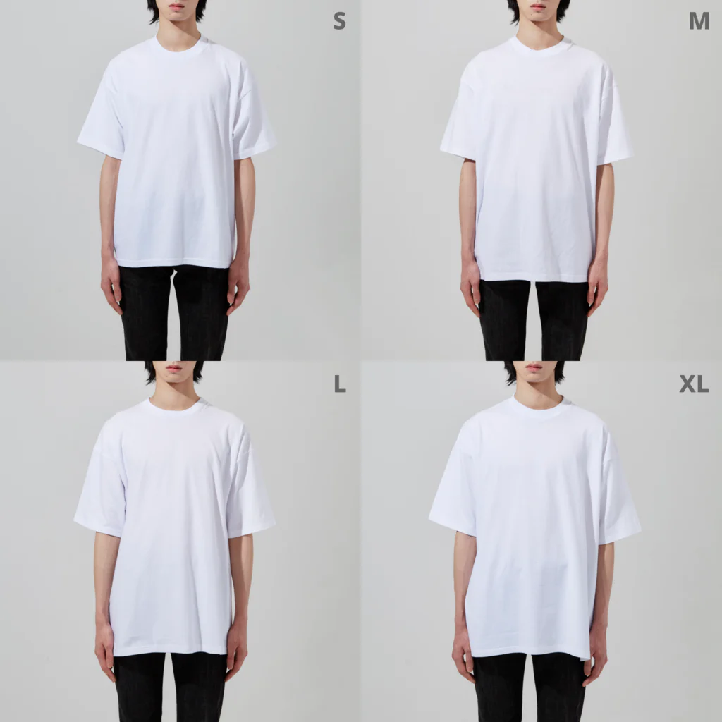 AAOOのカエルジャクシ Big T-Shirtmodel wear (male)