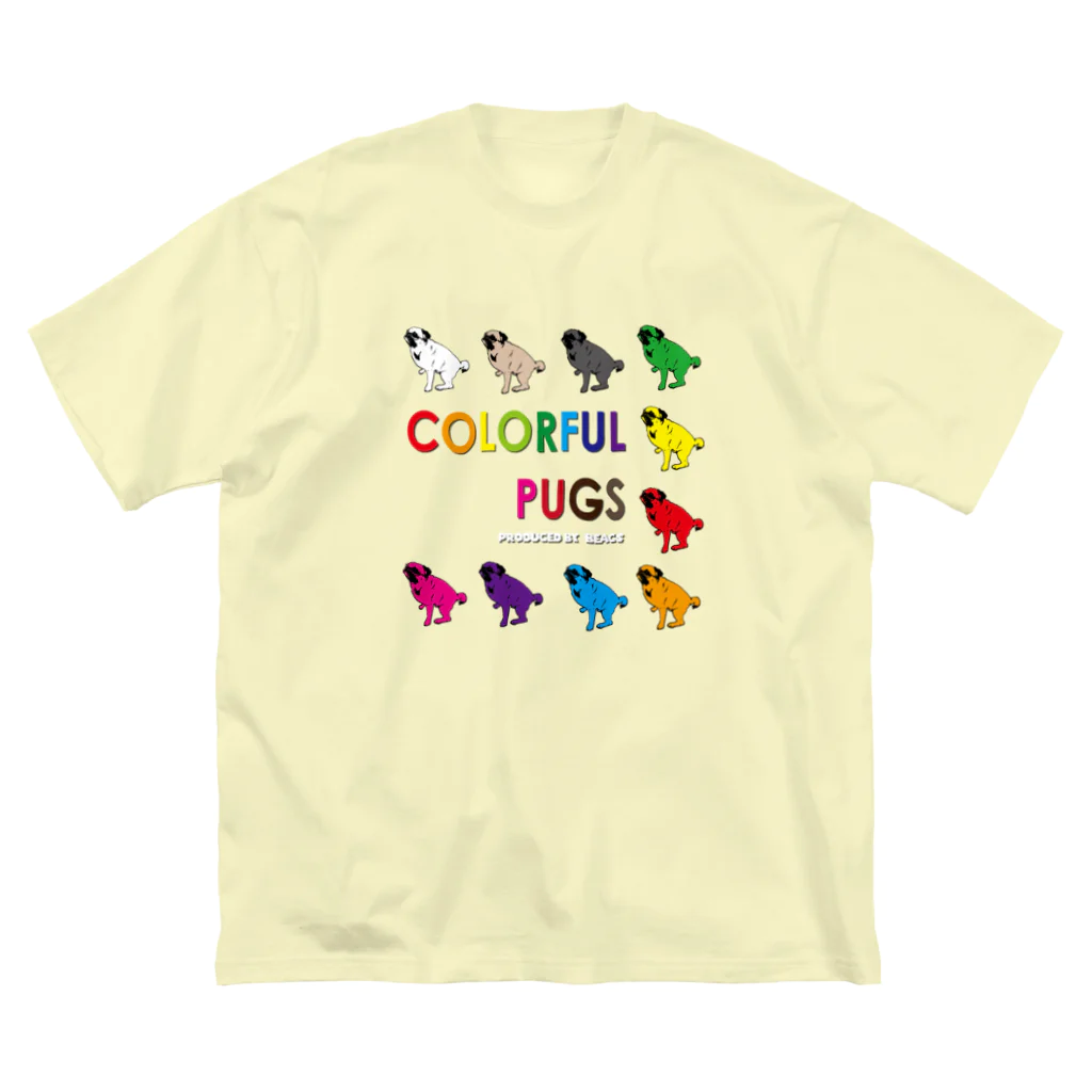 BEACSの十パグ十色〜COLORFUL PUG〜 Big T-Shirt