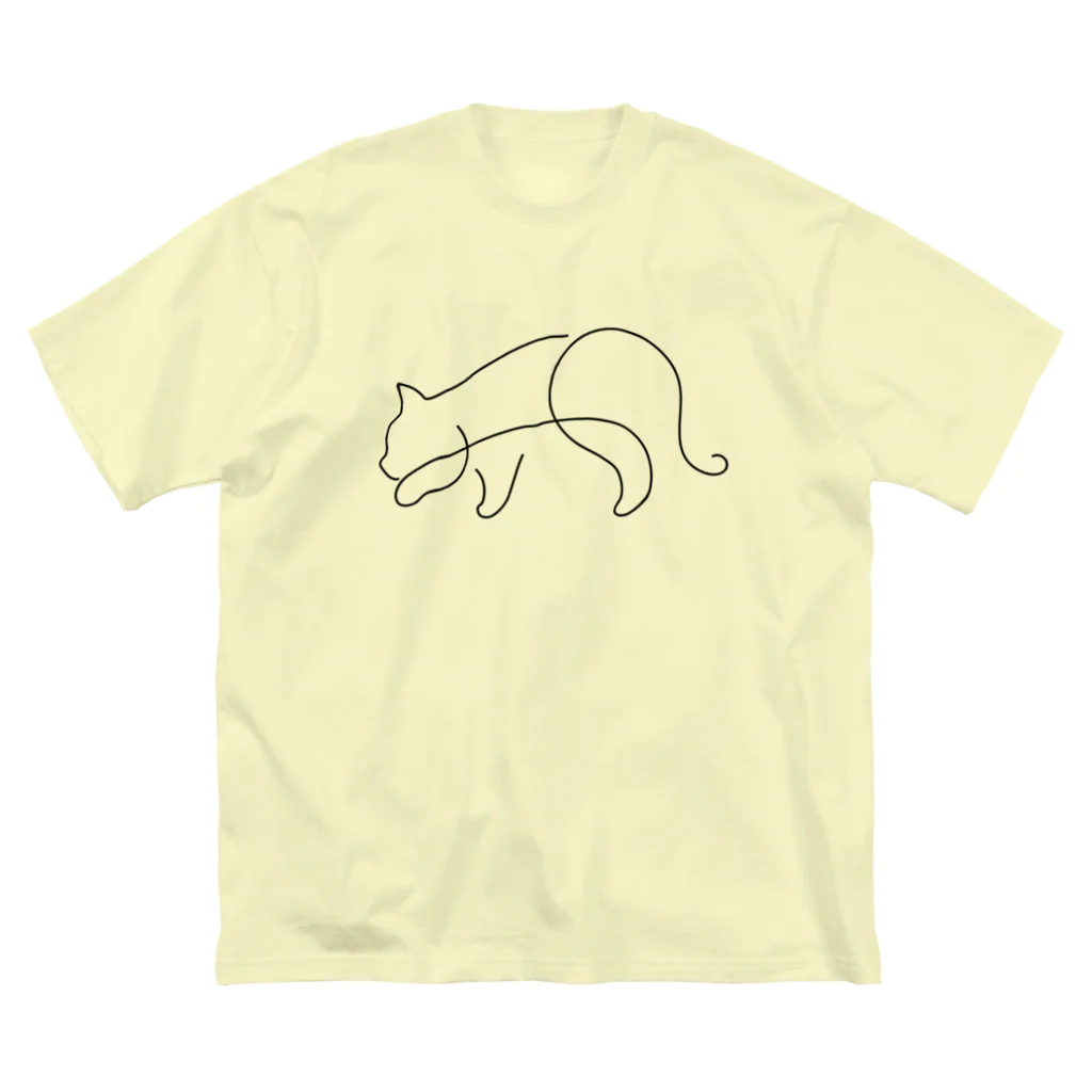 レイにーの忍び歩きシンプル黒猫 Big T-Shirt