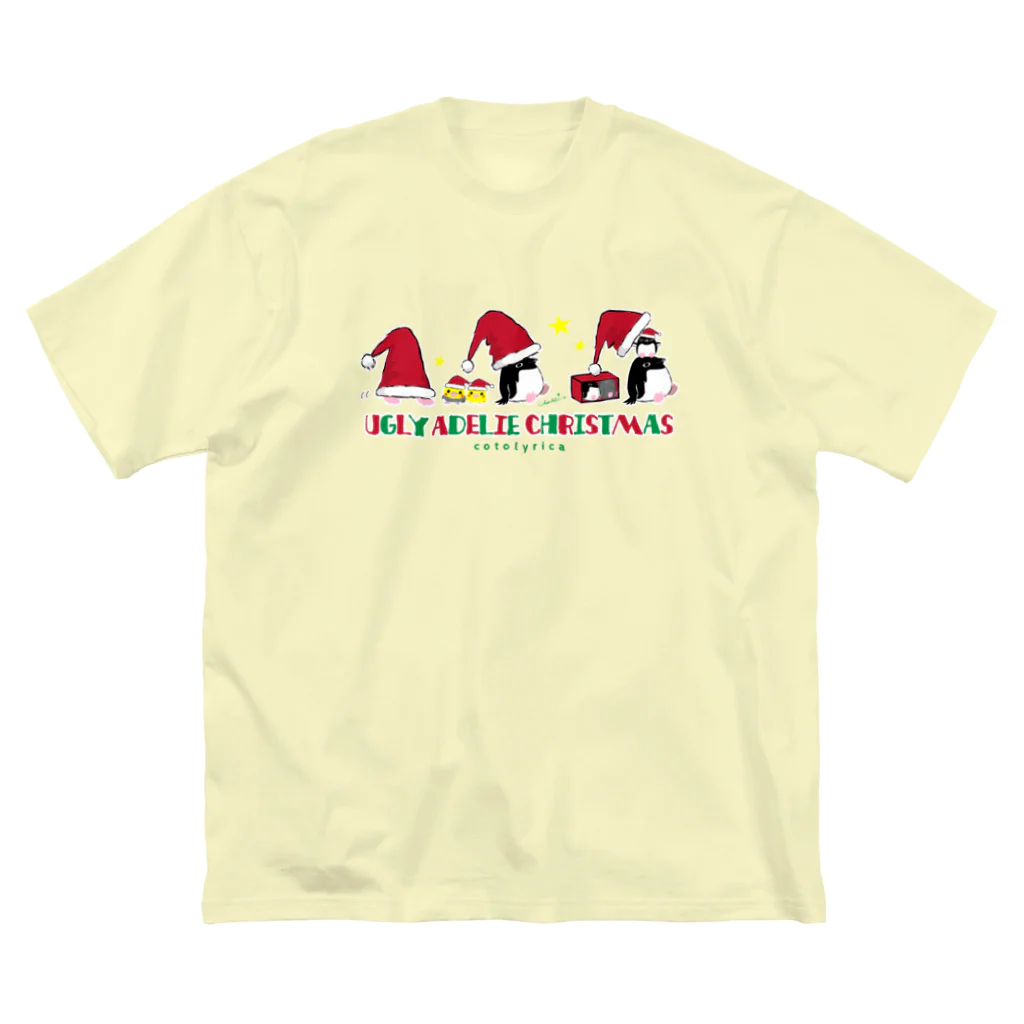 LittleLoroのUGLY ADELIE CHIRISTMAS 0586 アデリーペンギン サンタ帽子 横並び Big T-Shirt