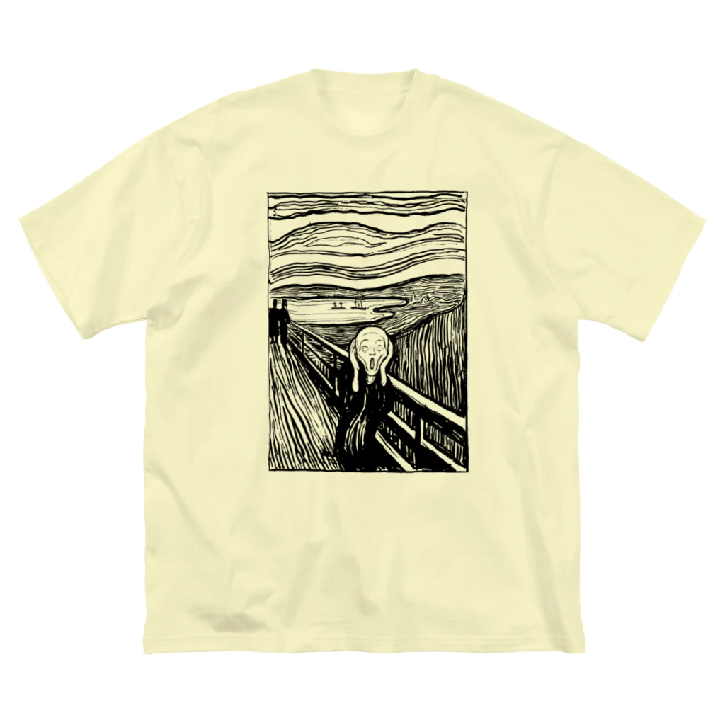 MUGEN ARTのムンク　叫び　Munch / The Scream リトグラフ　 ビッグシルエットTシャツ