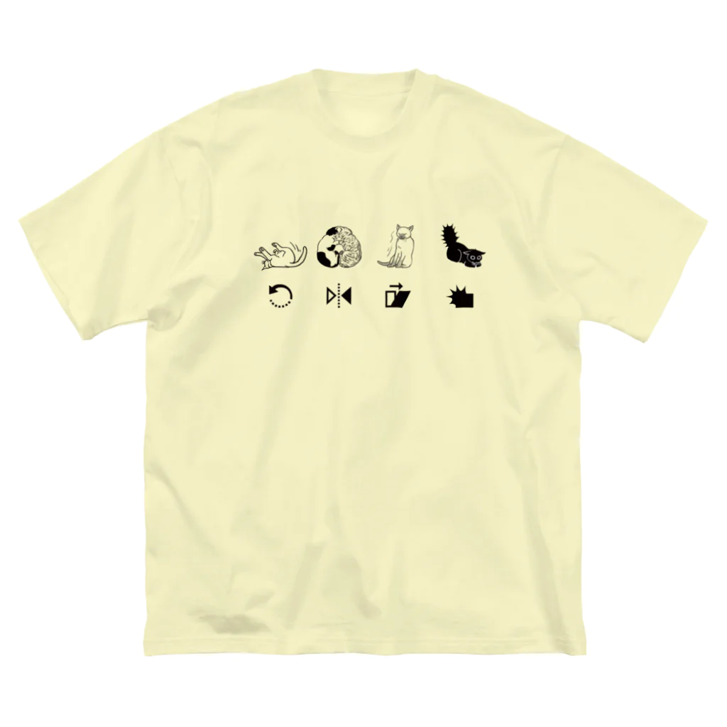 焦豆堂のねこ変形ツール ビッグシルエットTシャツ