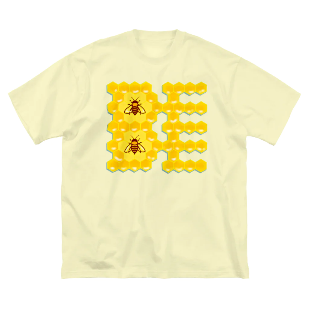 LalaHangeulのハニカム構造(BEE） Big T-Shirt