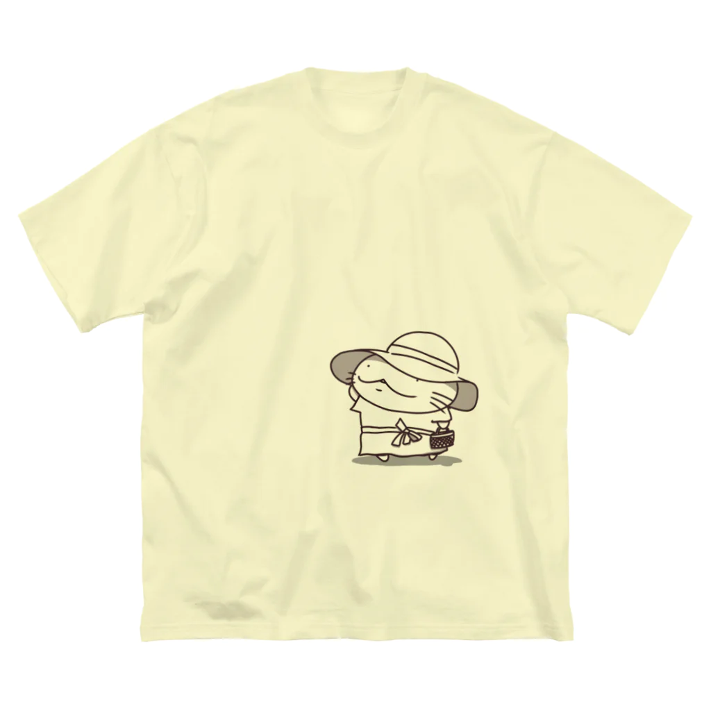 YUTANEKO公式ショップのゆたねこ夏コーデ（単色） ビッグシルエットTシャツ