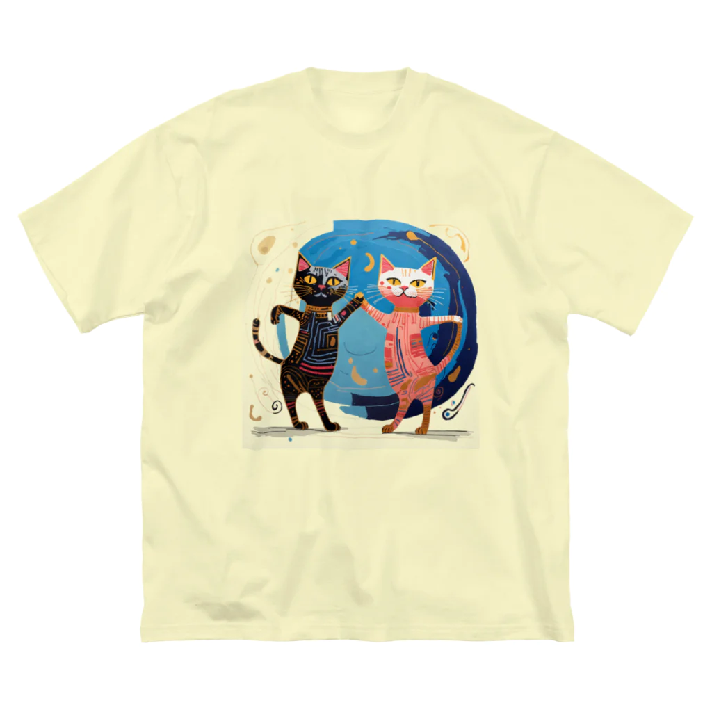 猫魚鳥時々犬等 arte♡のSuccessful Cats ♡ ビッグシルエットTシャツ