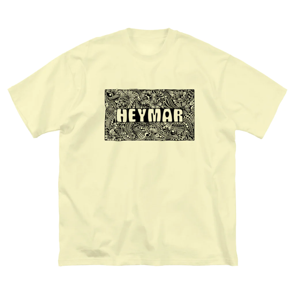 heymar の HEYMARロゴ　黒 Big T-Shirt