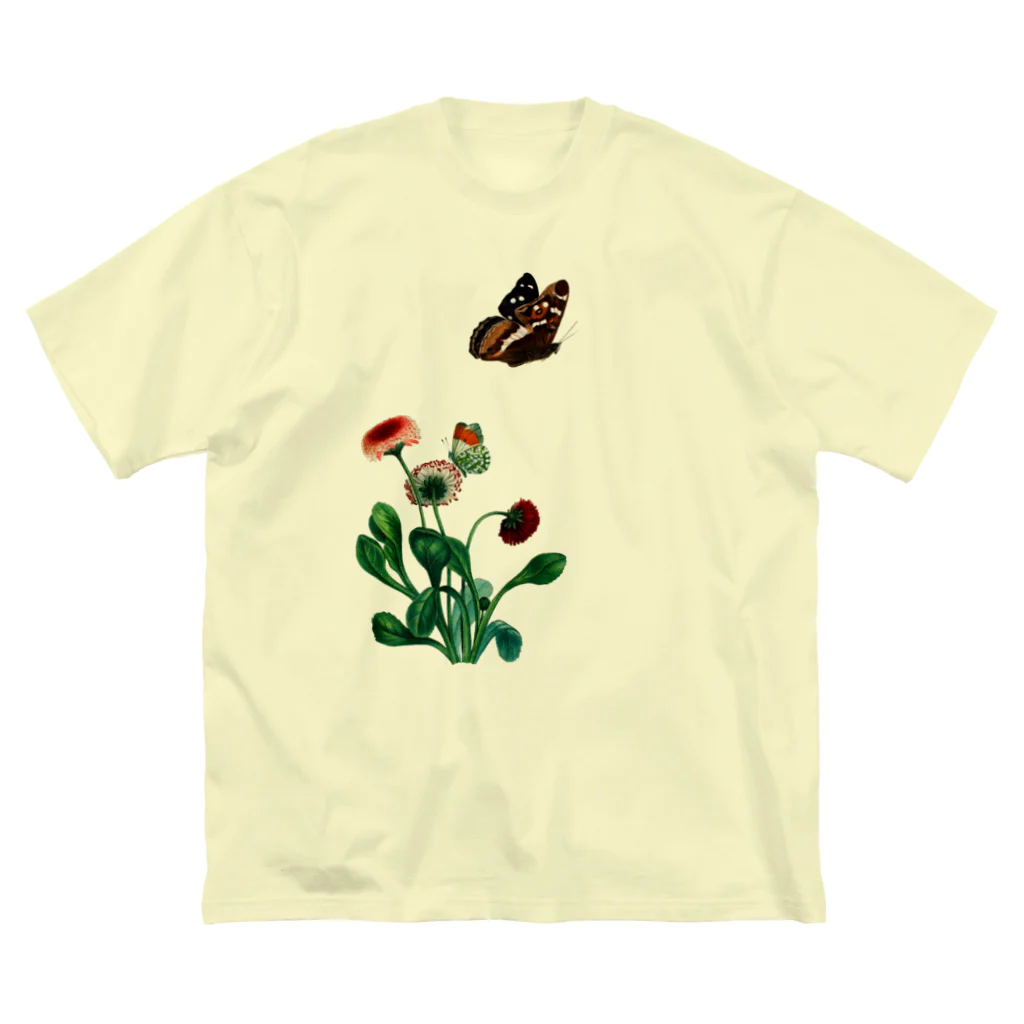 Saza-nami Antique designの花と蝶 Big T-Shirt