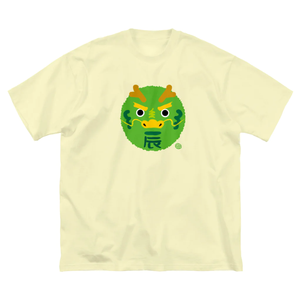 Atelier Pomme verte の竜の顔 ビッグシルエットTシャツ