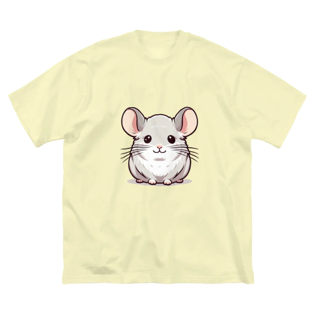 もふっとチンチラ🐭のチンチラ（シナモン） ビッグシルエットTシャツ