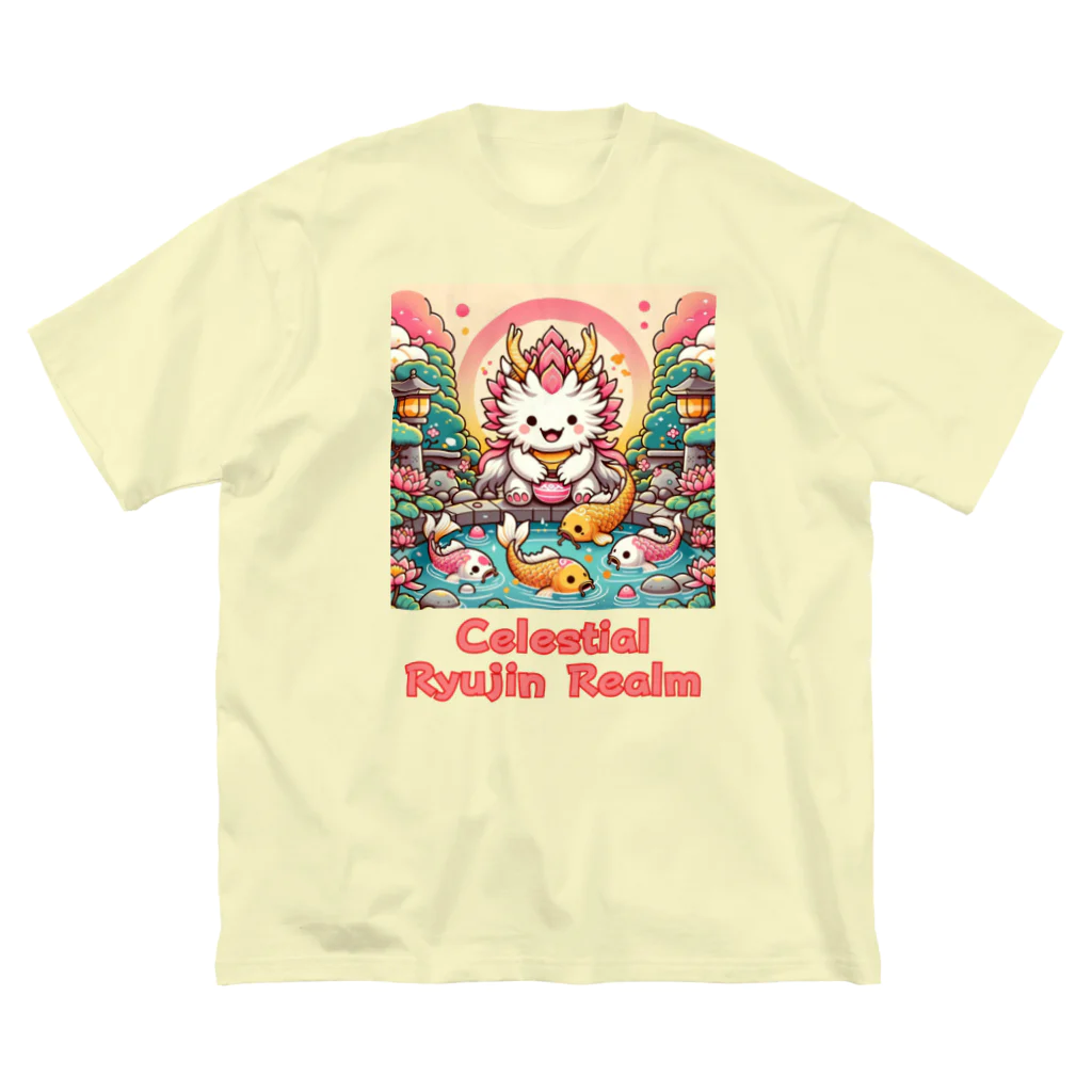 大江戸花火祭りのCelestial Ryujin Realm～天上の龍神社7 ビッグシルエットTシャツ