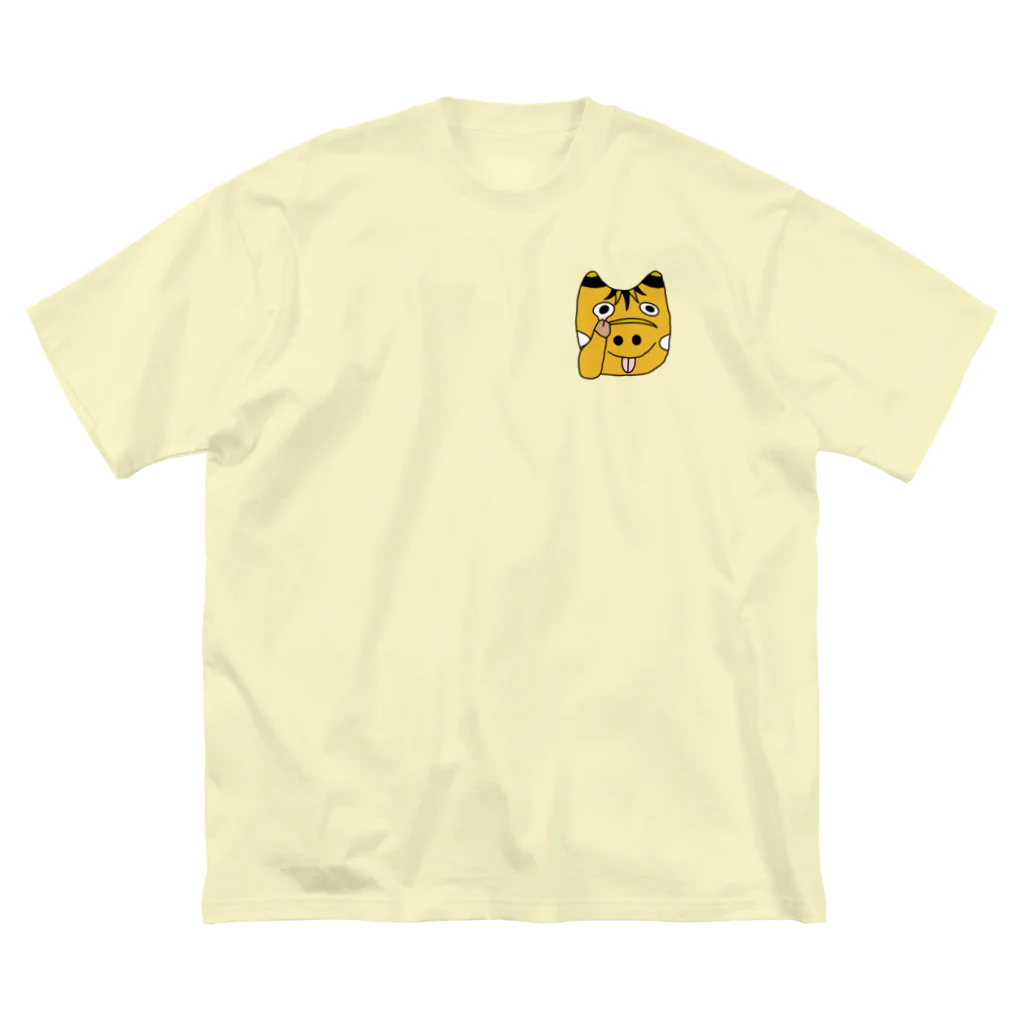 ロジローのあっかんべーこ(黄) ビッグシルエットTシャツ