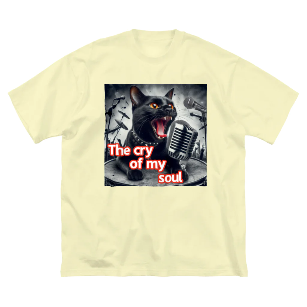 moriyama1981の歌を歌う黒猫 Big T-Shirt