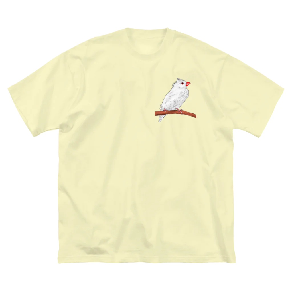 Lily bird（リリーバード）の水浴びした白文鳥さんグッズ Big T-Shirt