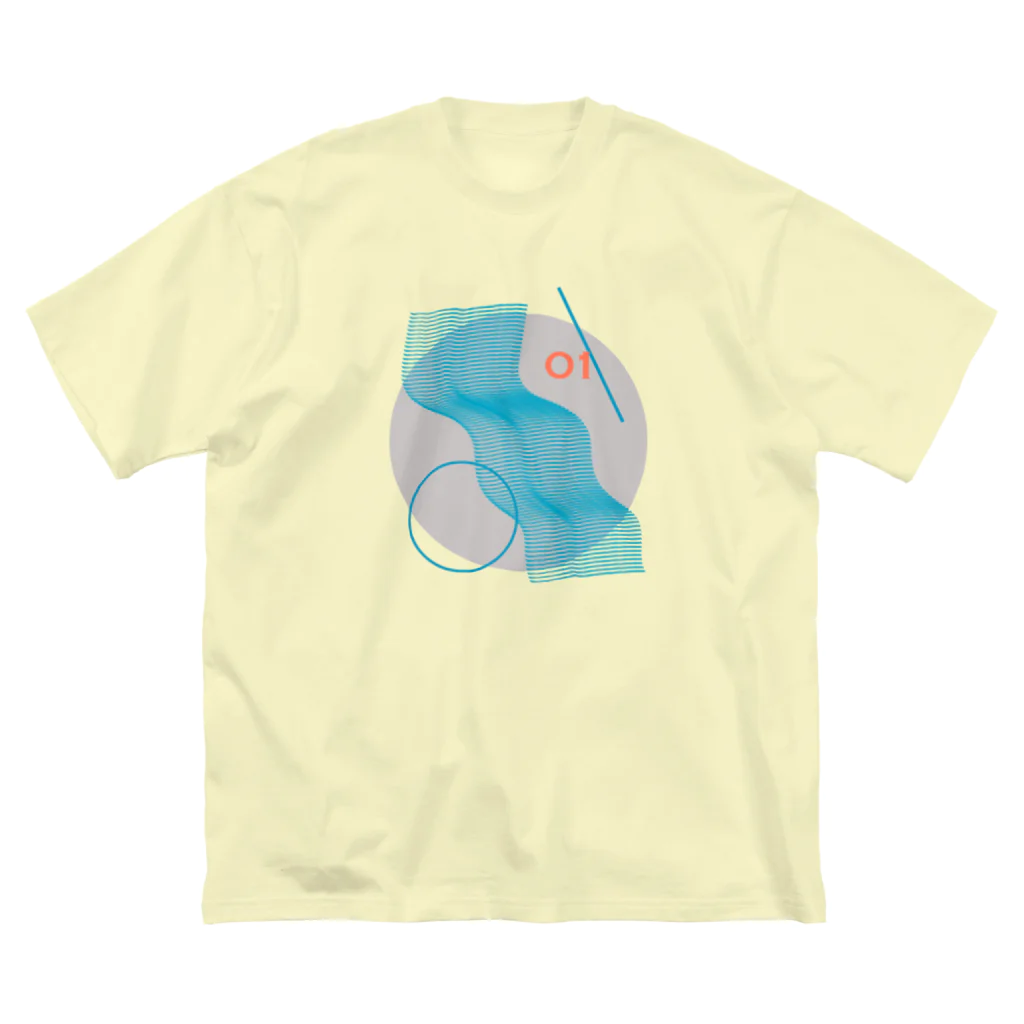 SPACEの01_blue ビッグシルエットTシャツ