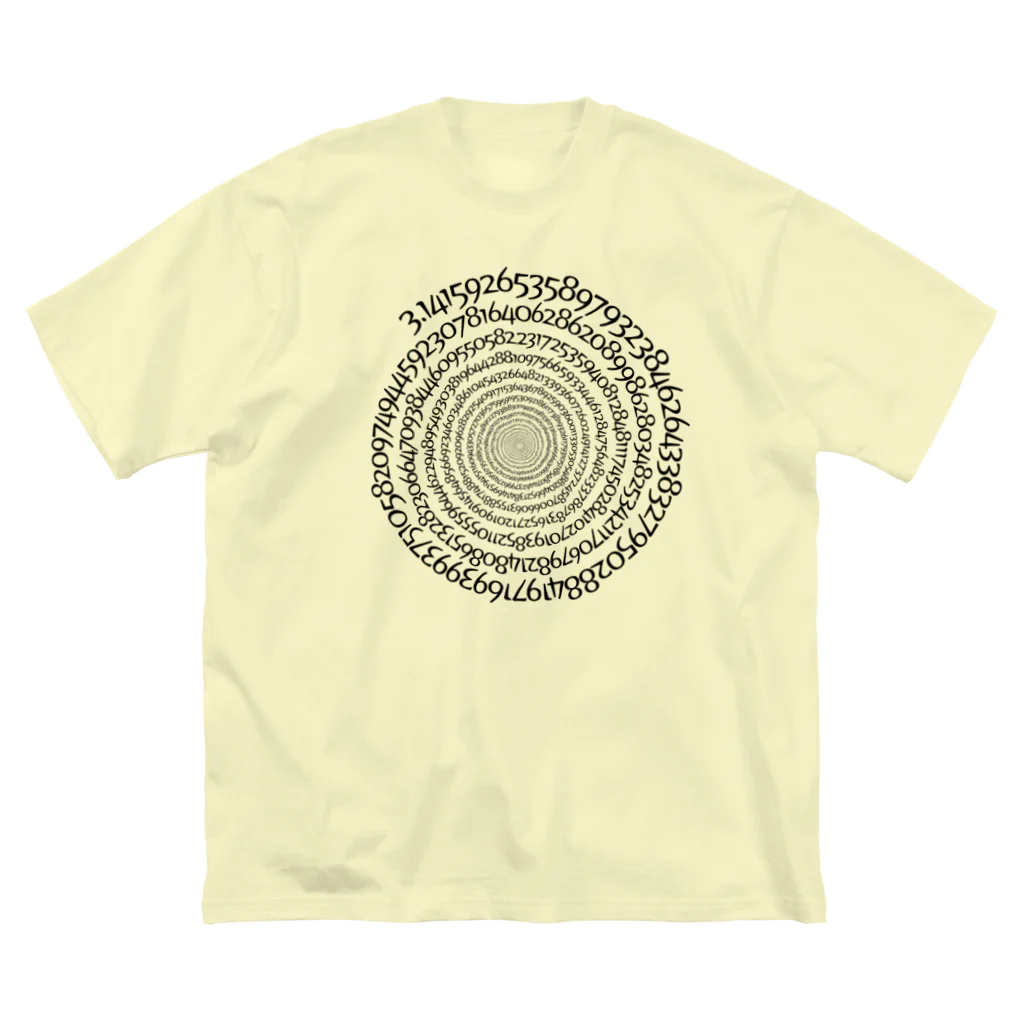 A-Zの∞∞円周率∞∞（ブラックインク） ビッグシルエットTシャツ