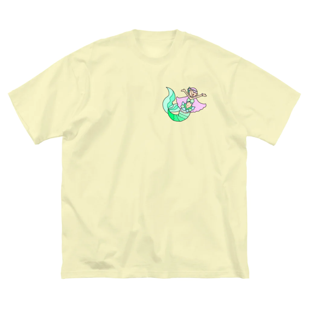 ばびゅんまるのマーメイドお嬢ちゃん ビッグシルエットTシャツ