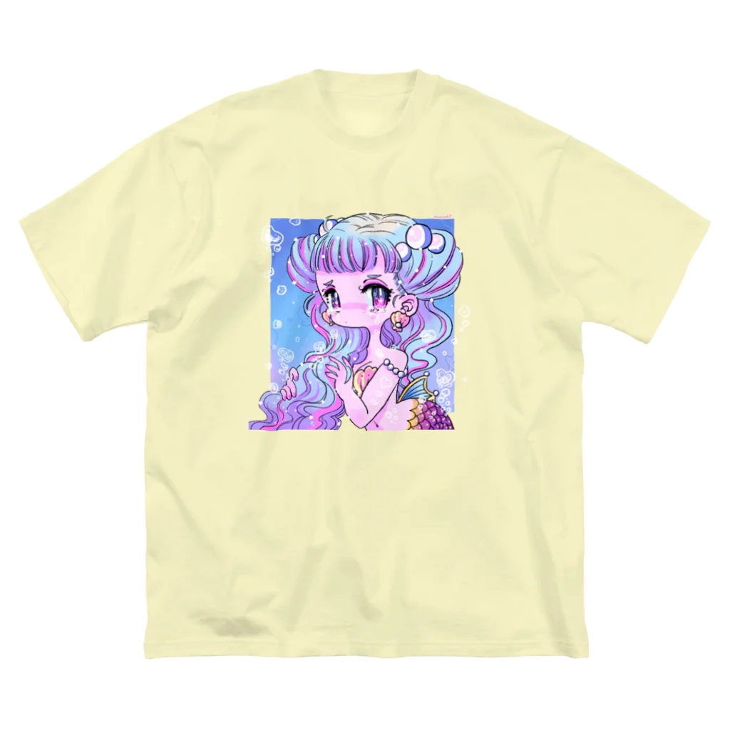 アジサイの織のTear drop Mermaid ビッグシルエットTシャツ