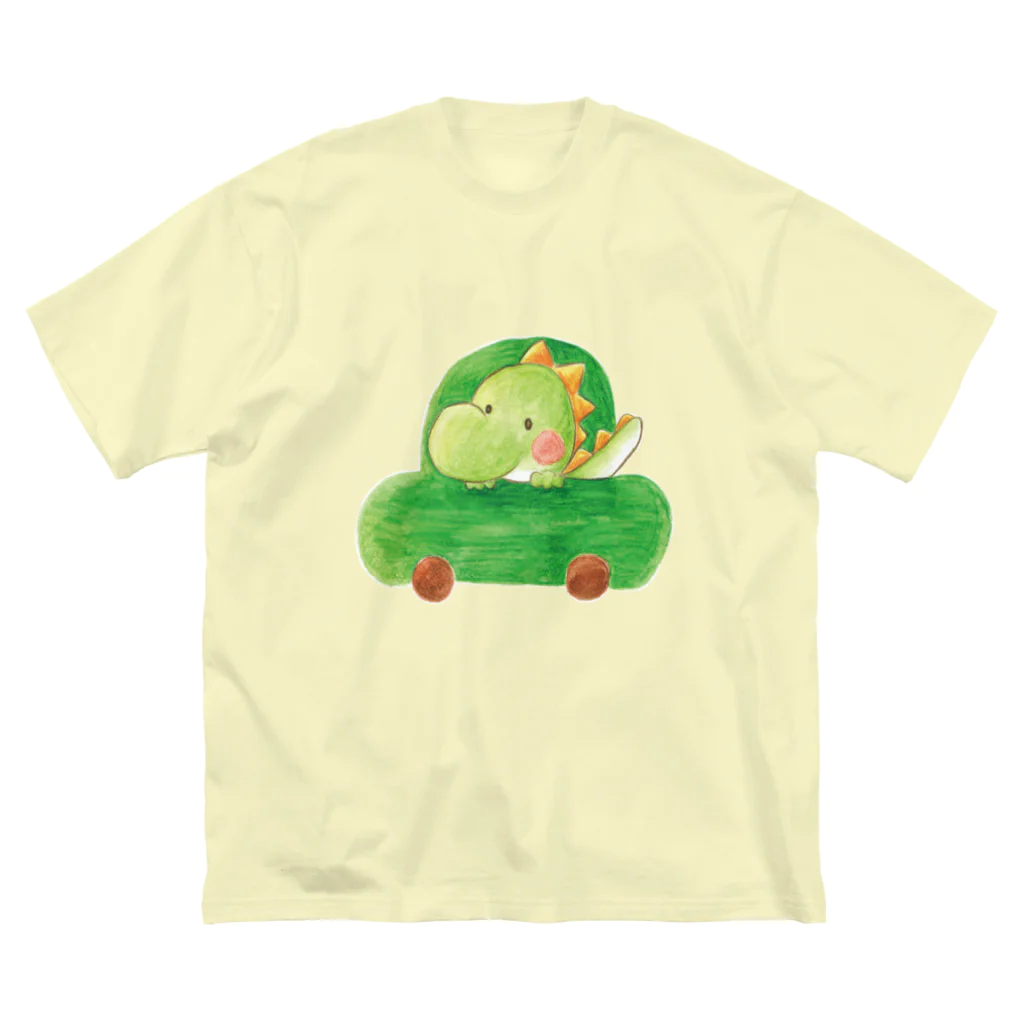 torisun shop (SUZURI)のぶーぶー恐竜くん ビッグシルエットTシャツ