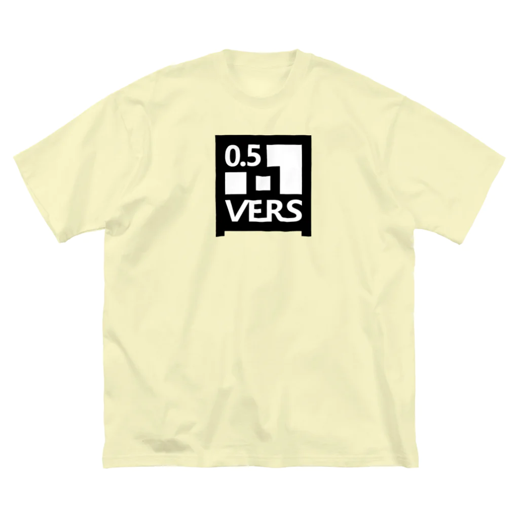 虚無の射精商店のVERS-BLACK（フロントのみ） ビッグシルエットTシャツ