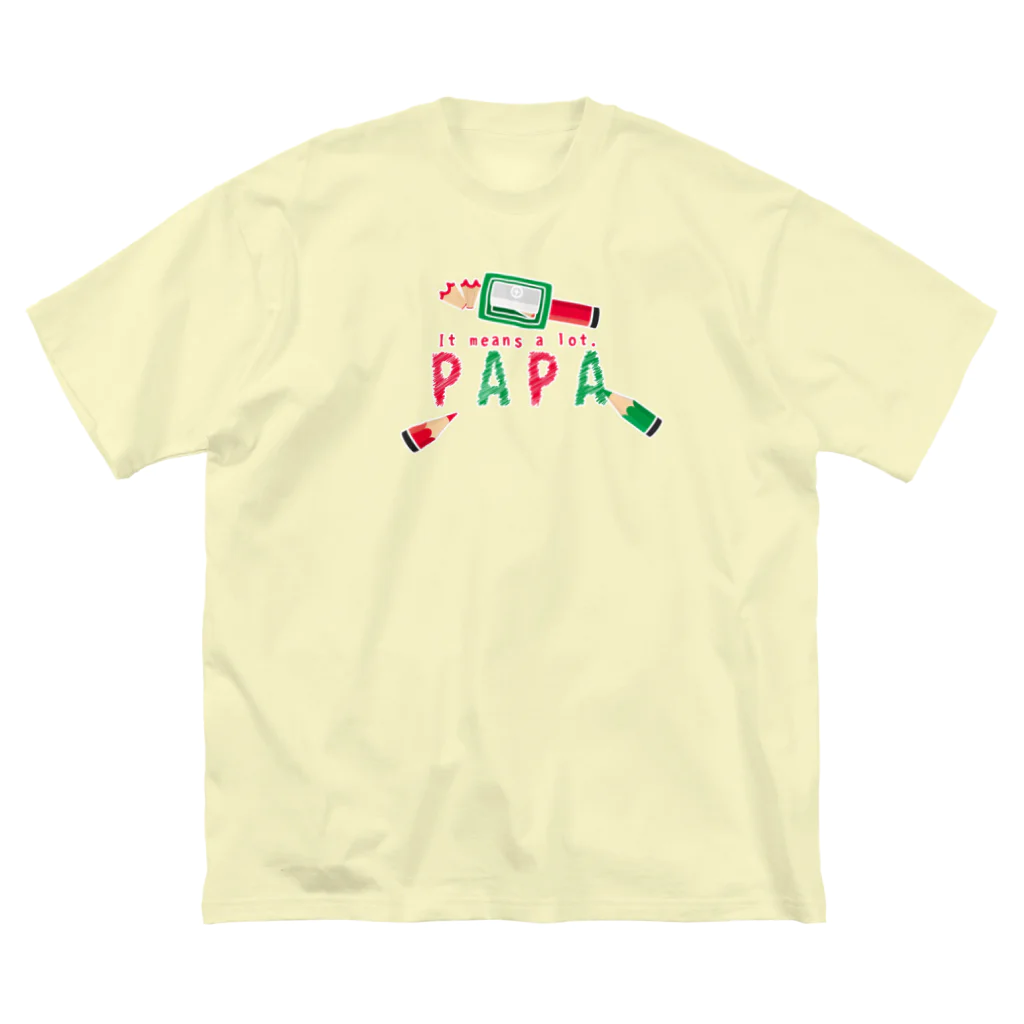 イラスト MONYAAT のちびた色鉛筆 PAPA*B Big T-Shirt