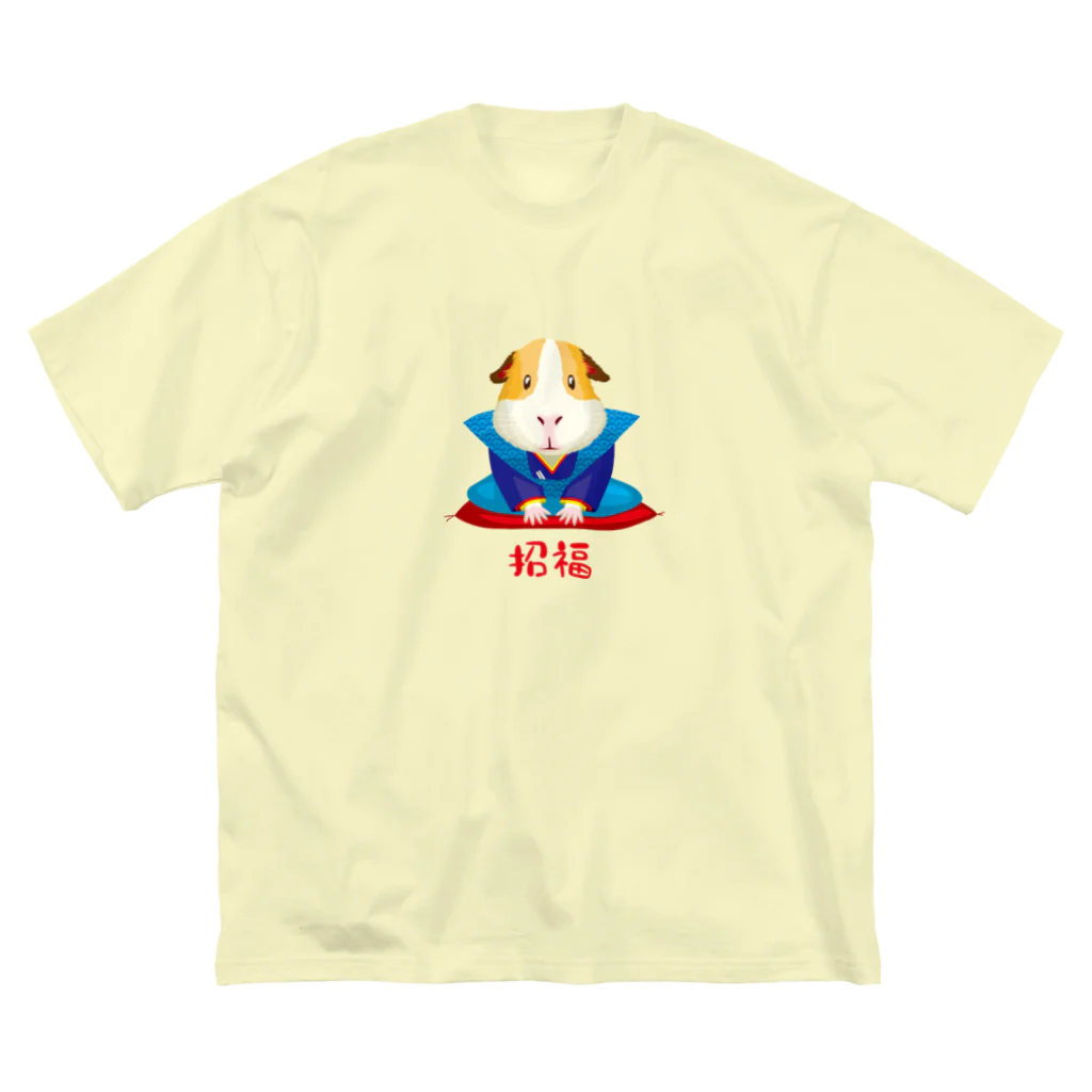 T-jet's Illustration...のモルフク【福助人形＋モルモット】 ビッグシルエットTシャツ