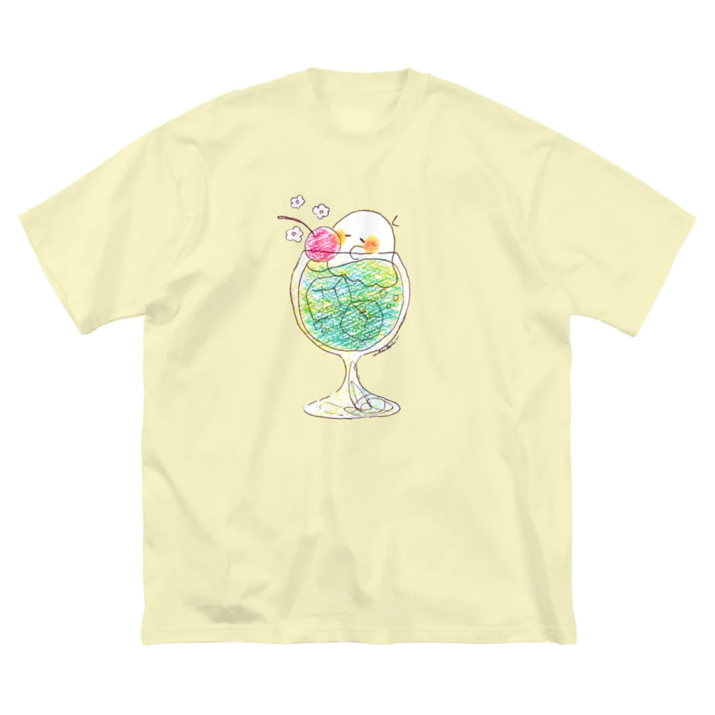 ❁⃘*:･ﾟ✧となりのきいろﾟ･*:.｡❁のおばけくんとメロンソーダ ビッグシルエットTシャツ