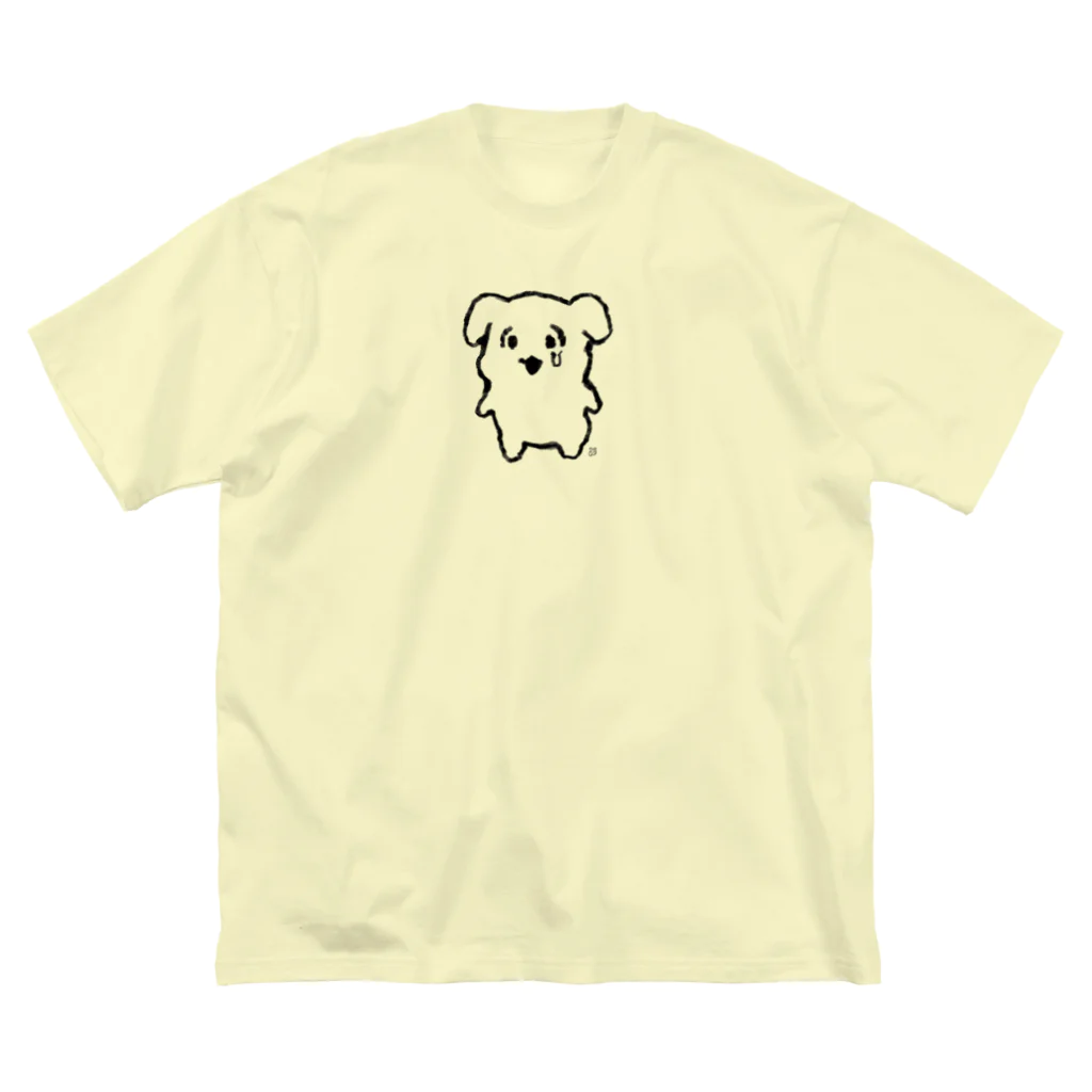 にくまん子のなんで泣いてんのよよT（黒線） ビッグシルエットTシャツ