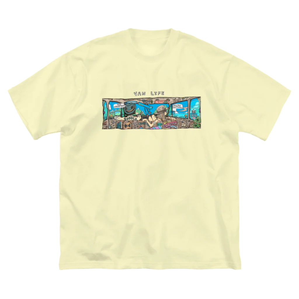 落書きジョーカーのVAN LIFE ビッグシルエットTシャツ