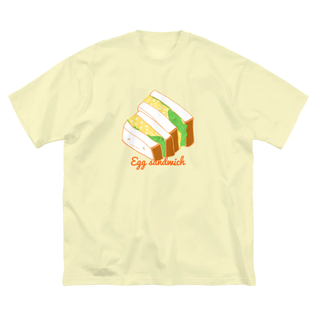 amemugi（あめむぎ）のたまごサンドちゃん ビッグシルエットTシャツ