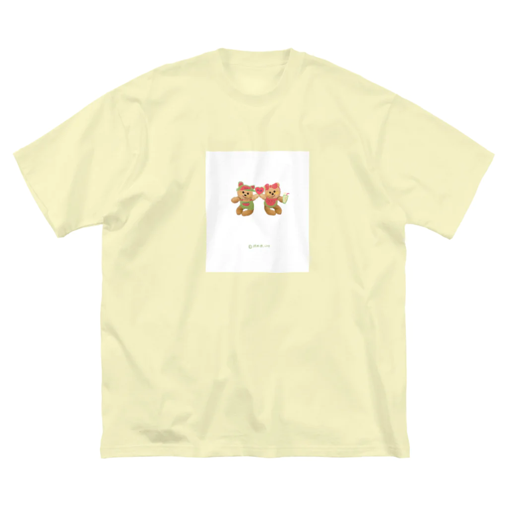 mmm.oe /モエモエモエ雑貨店の🍉と🧸🧸 Big T-Shirt