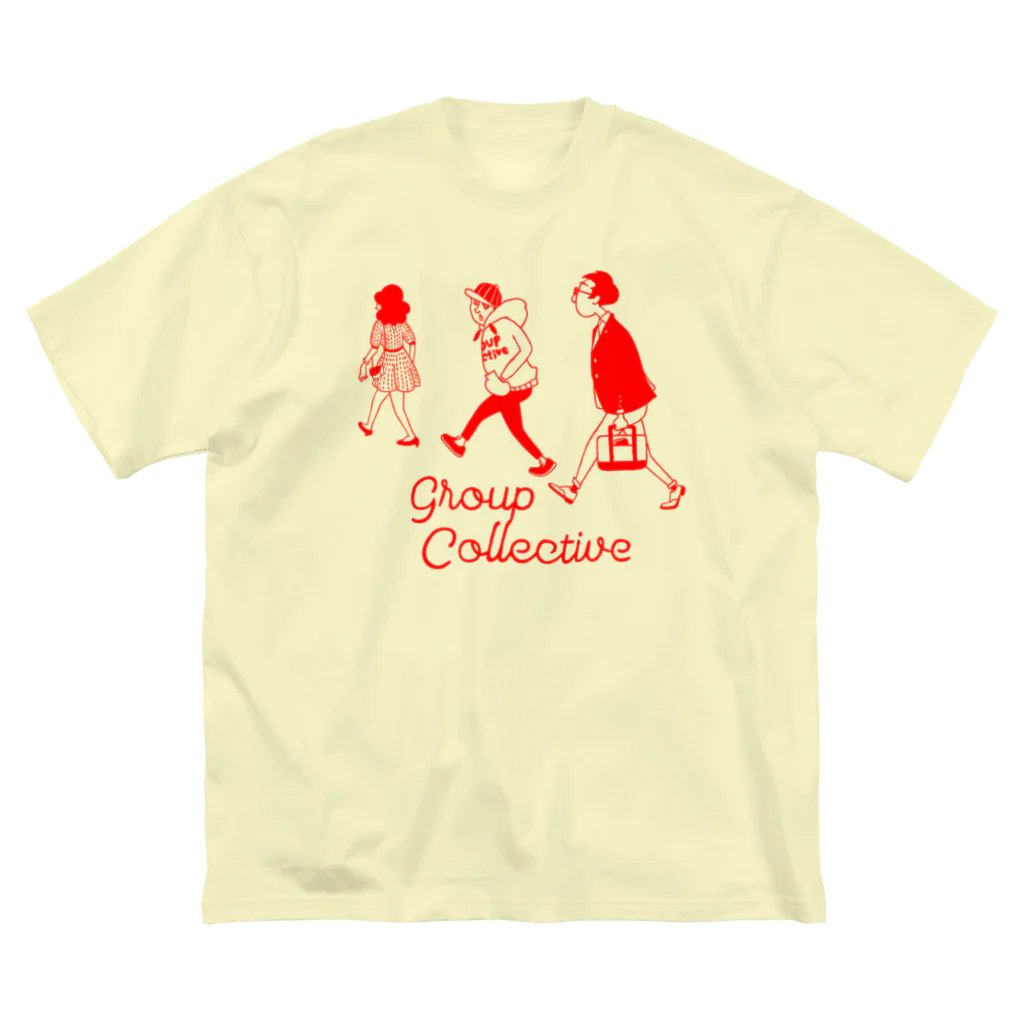 hilo tomula トムラ ヒロのGroup Collective Red ビッグシルエットTシャツ