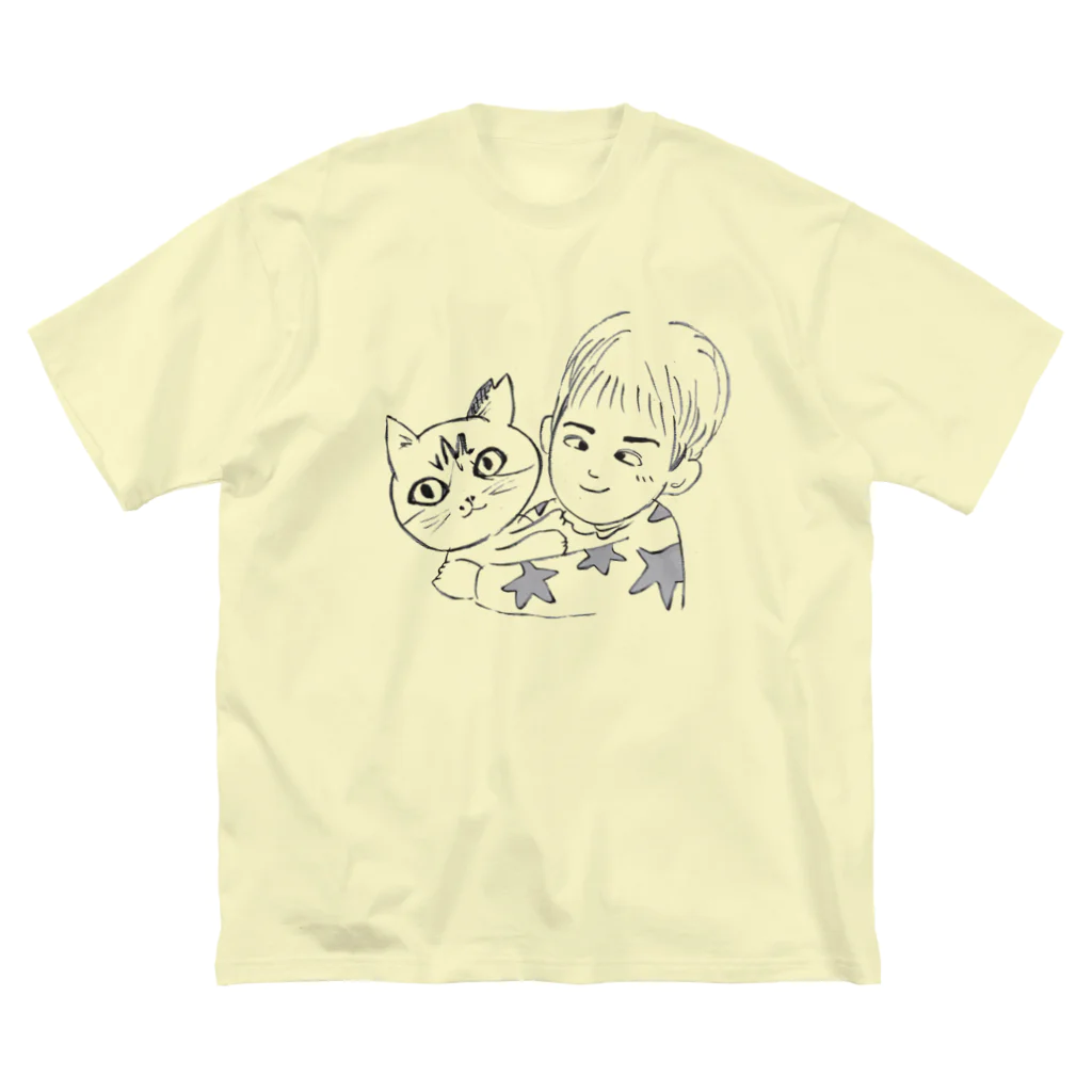 nekonosiawaseのみけにゃん ビッグシルエットTシャツ