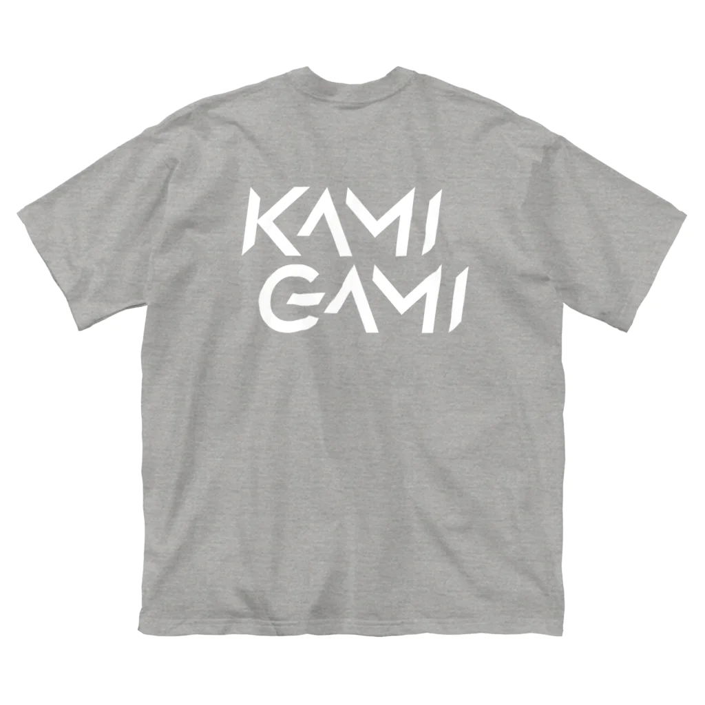 KAMI-GAMI from NTPの『KAMI-GAMI』backprint ホワイト ビッグシルエットTシャツ