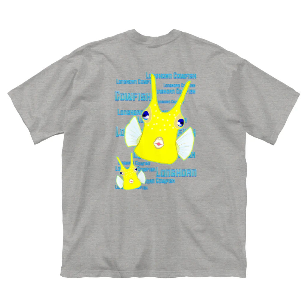 LalaHangeulのLonghorn Cowfish(コンゴウフグ)　バックプリント ビッグシルエットTシャツ