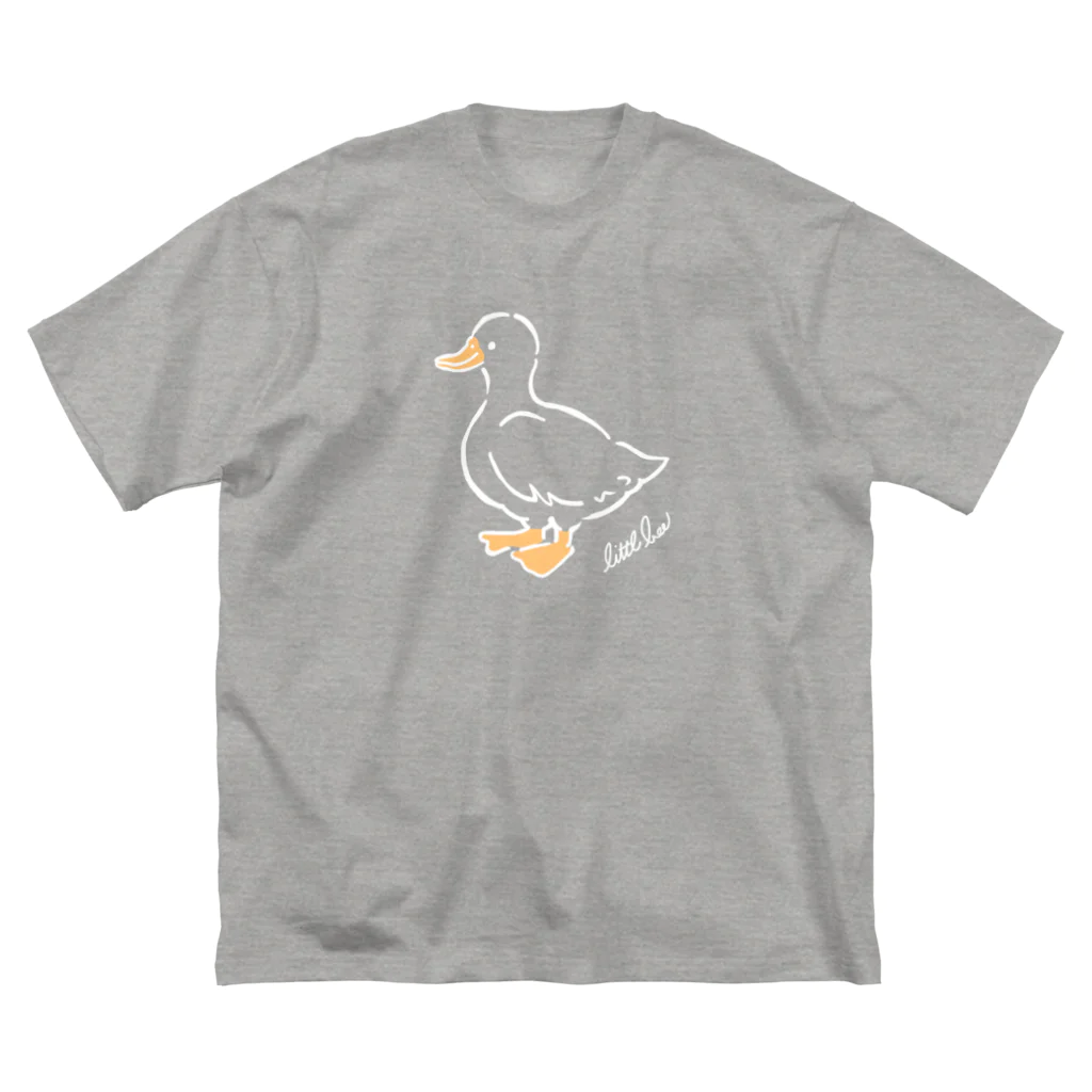 little bee リトルビーの白ライン アヒル あひる ダック duck Big T-Shirt