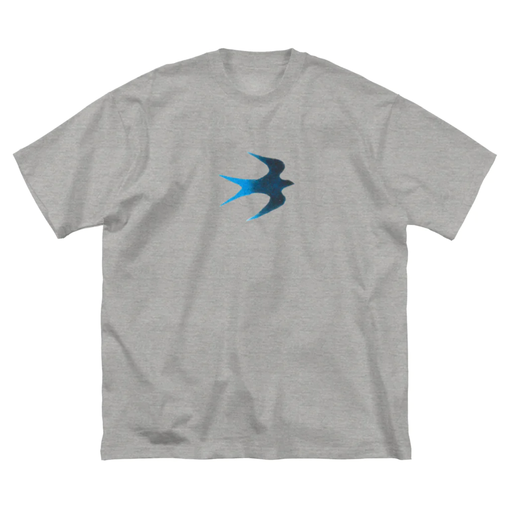 ツバメ堂の青い鳥 ビッグシルエットTシャツ
