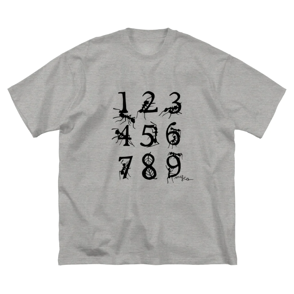 まいこふの数字を運ぶアリ ビッグシルエットTシャツ