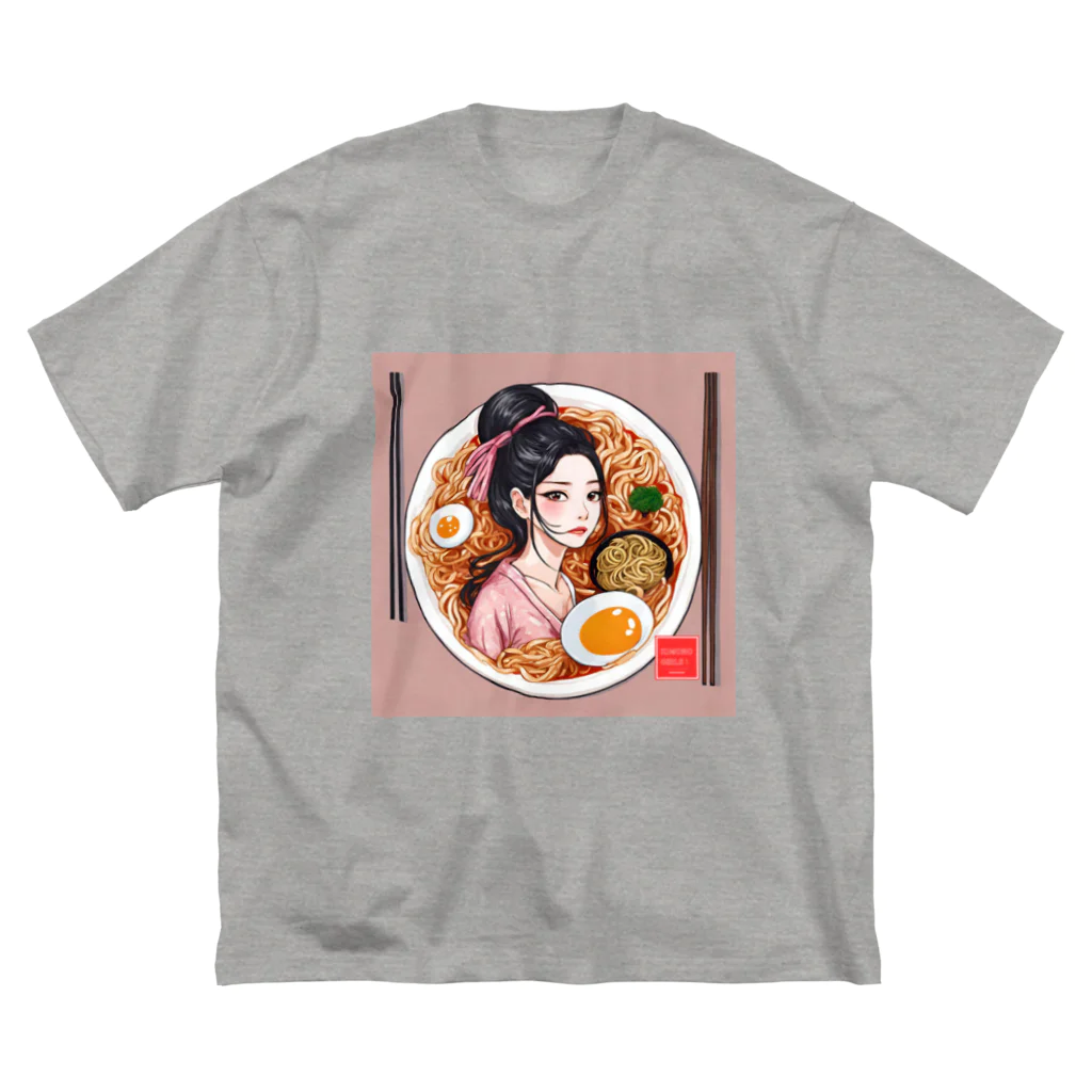 KIMONO GIRLS（キモノ ガールズ）のKIMONO GIRLS 華 ramen ビッグシルエットTシャツ